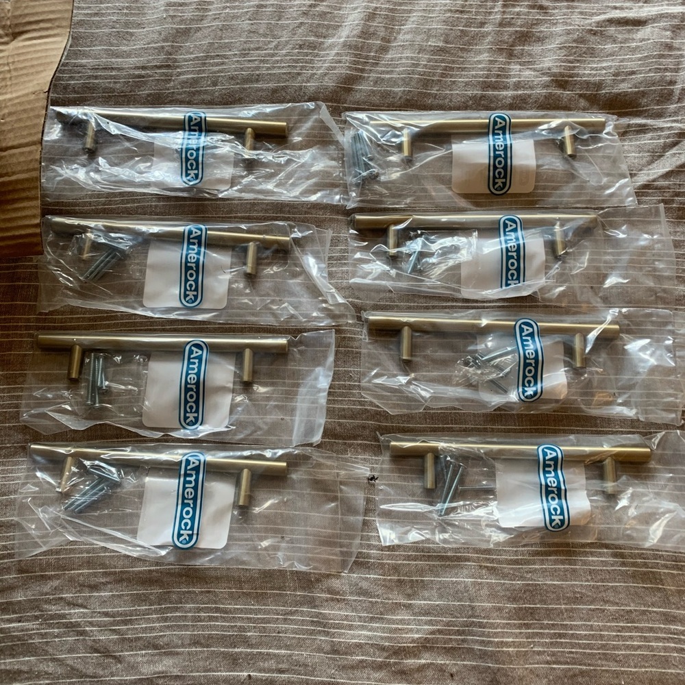 👑 Golden Modern Drawer Pulls - x8 - 128mm NEW!